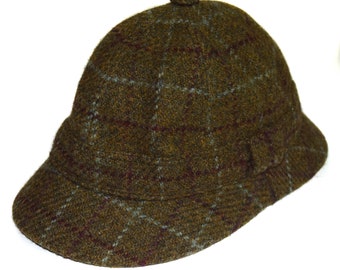 Vintage CRAMBES / Clan Beth Hat / Sherlock Holmes Hat / Made in France / Deer Stalking Hat / Autumn/winter men detective hat / Deerstalker