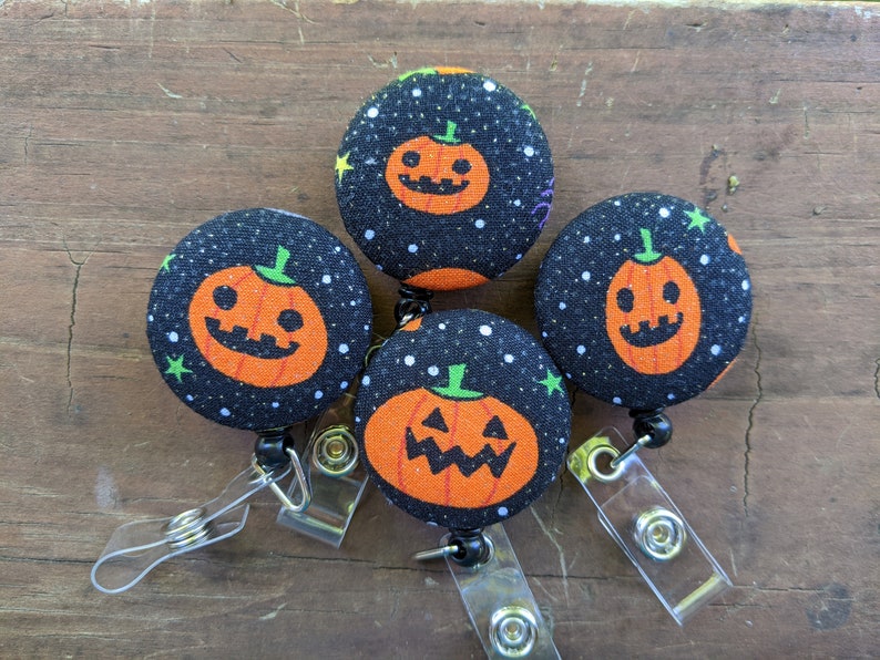Jack O/'Lantern Badge reels for Work or School