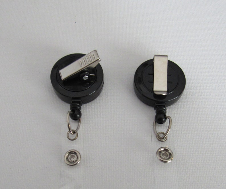 Baseball badge reels for work or school IDs