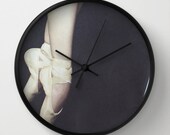 Ballerina Wall Clock, Ballet Photo Wall Clock, Pointe Shoes Wall Clock, Modern Wall Clock, Retro Wall Clock, Home Decor, Round Clock