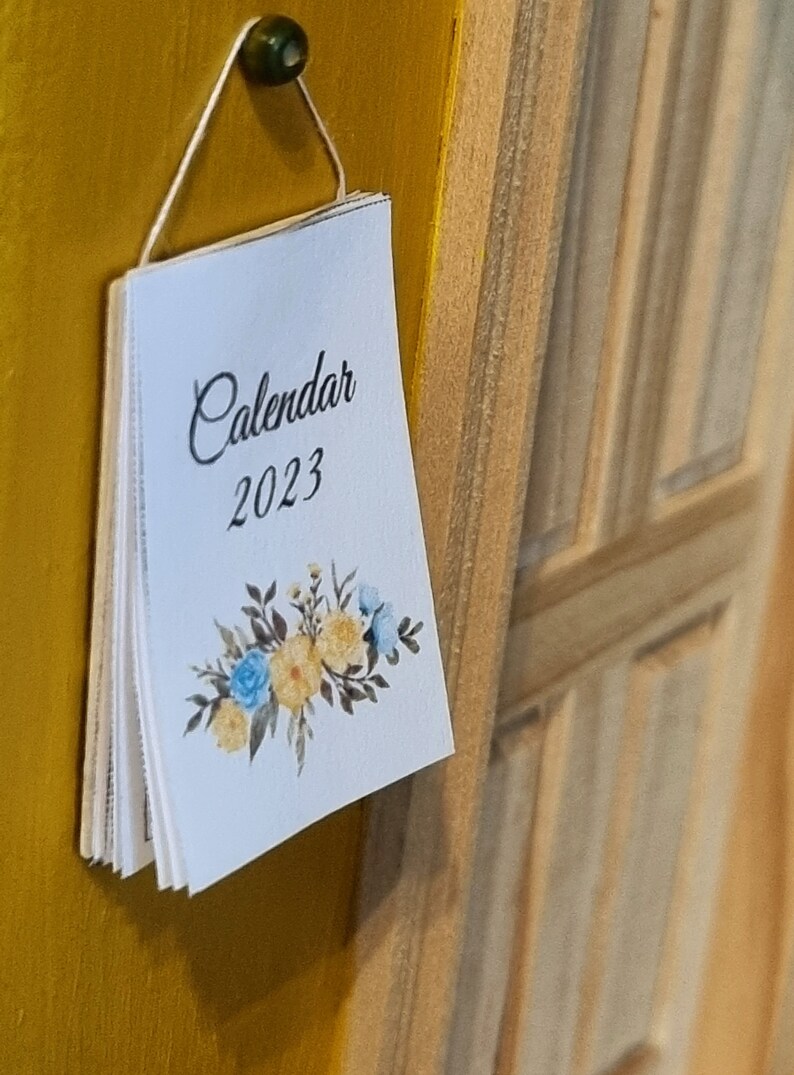 Printable DIY Calendar for Doll House in 1:12 Scale Digital - Etsy