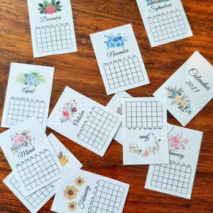 Printable DIY Calendar for Doll House in 1:12 Scale Digital - Etsy