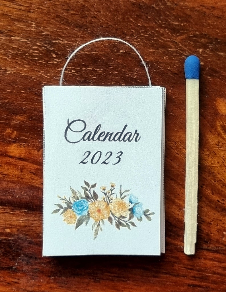 Printable DIY Calendar for Doll House in 1:12 Scale Digital - Etsy