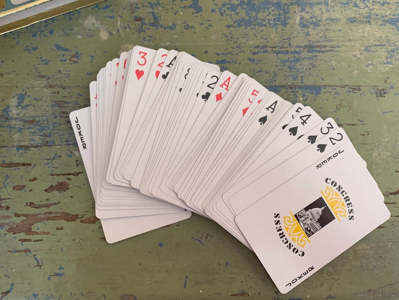Vintage Congress Playing Cards With Box / Celutone Finish Etsy