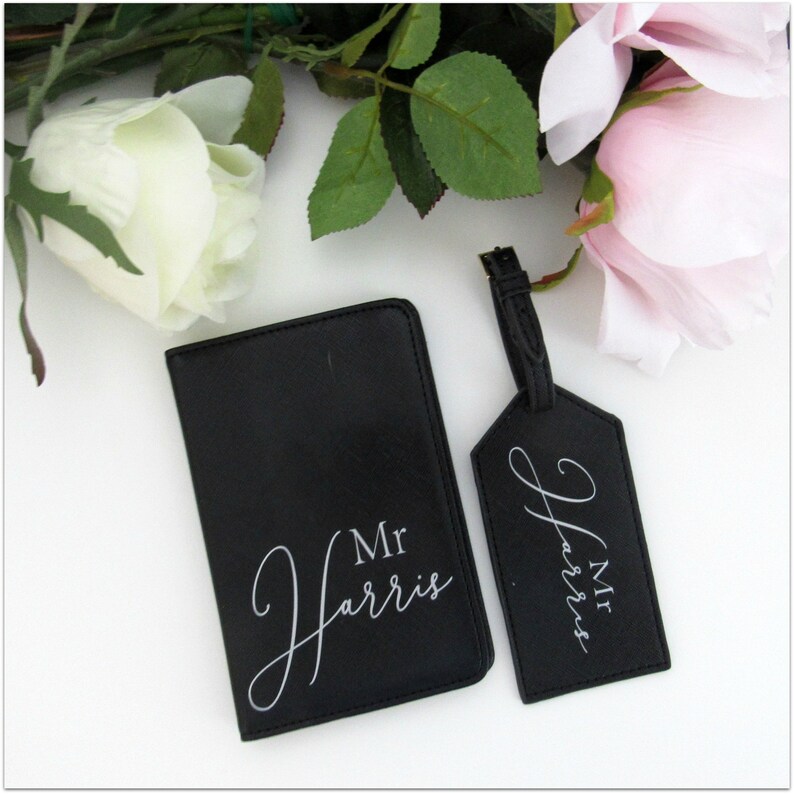 Personalised Passport Covers and Luggage Tags Mr & Mrs Set Etsy UK