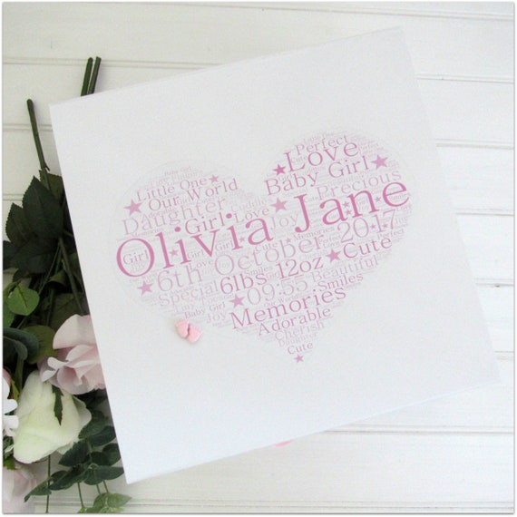 personalised baby girl memory box