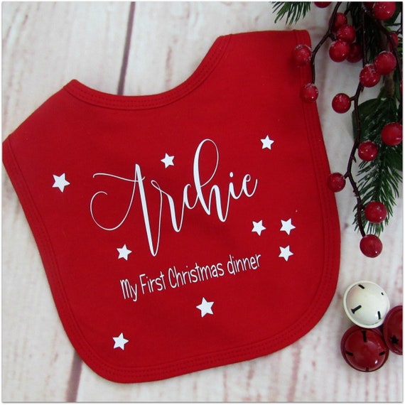 first christmas dinner bib