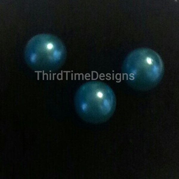 Three Blue Pearl Floating Charms