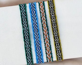 Handwoven Boho Woven Bracelet, Earth Tones, Summer Beach Bracelets, Traveler, Hippie, Festival, Artisan Made, South American Textile