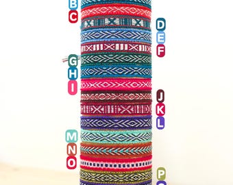 Woven Handmade Boho Slim Bracelet, Woven Textile, Friendship Bracelet, Stacking, Anklet, Boho Jewelry, Handwoven Textile Bracelet