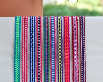 Handwoven Cotton Friendship Bracelet, Summer Beach Woven Fabric Bracelet, Boho Hippie Vibrant Cotton