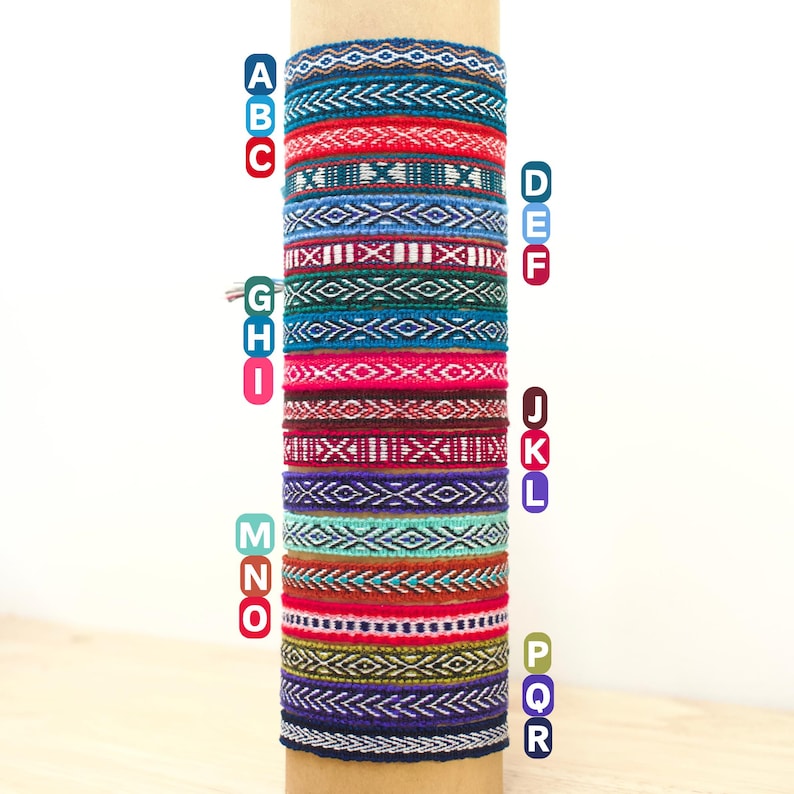 Woven Handmade Boho Slim Bracelet, Woven Textile, Friendship Bracelet, Stacking, Anklet, Boho Jewelry, Handwoven Textile Bracelet 画像 1