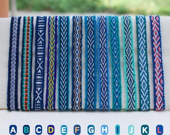 Handcrafted Woven Beach Surfer Bracelet, Summer Beach Stack, Blue Bracelets, for Men and Women, Boho Textiles from South America, Hippie
