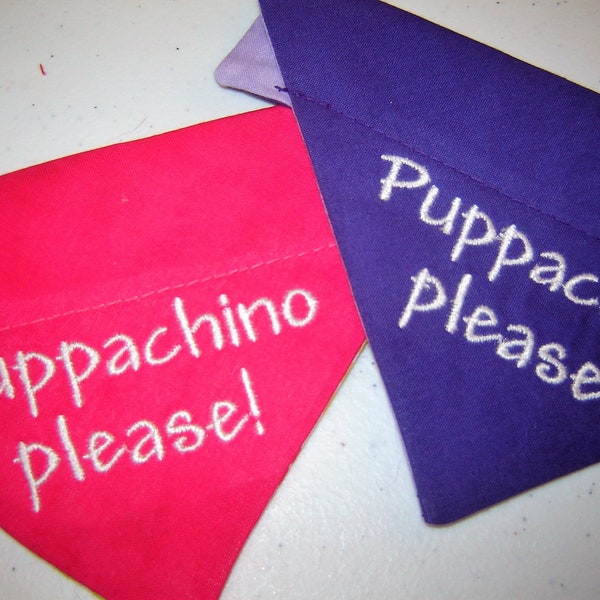 Coffee Order - Puppachino, please! Dog Scarf Over the Collar Dog Bandana