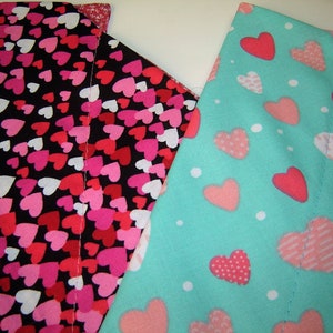 Romantic Hearts Two Ways! Dog Scarf Over the Collar Dog Bandana