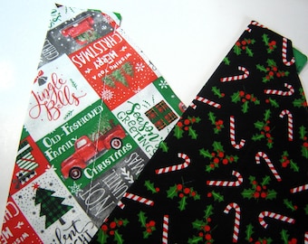 Country Christmas OR Candy Canes and Holly Dog Scarves Over the Collar Dog Bandanas