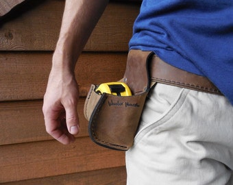 Tape Bag- loop this lovely leather pouch on to your tool belt and never loose your measuring tape again! (hopefully)