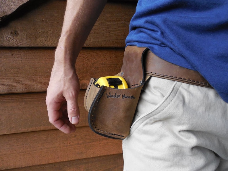 Tape Bag loop this lovely leather pouch on to your tool belt and never loose your measuring tape again hopefully image 1