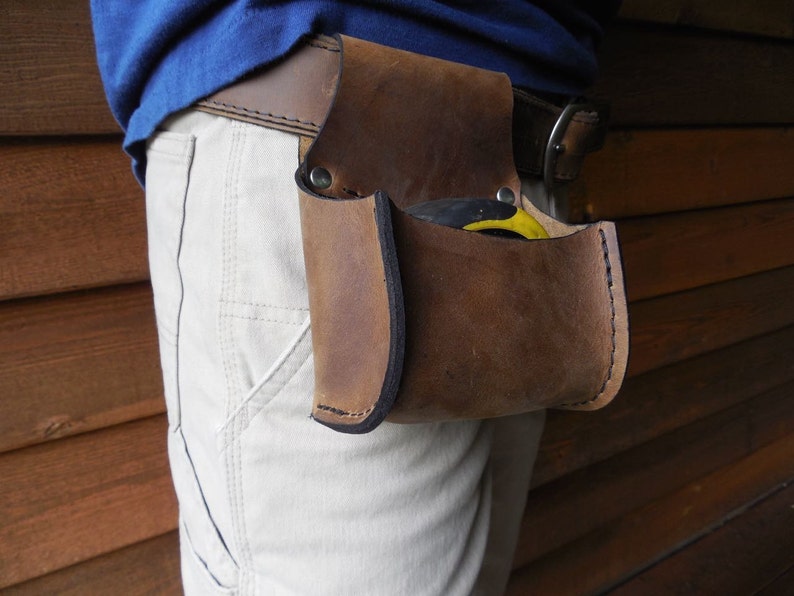 Tape Bag loop this lovely leather pouch on to your tool belt and never loose your measuring tape again hopefully image 3