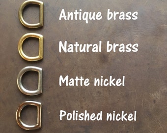 Options de quincaillerie - laiton antique, laiton naturel, nickel mat, nickel poli