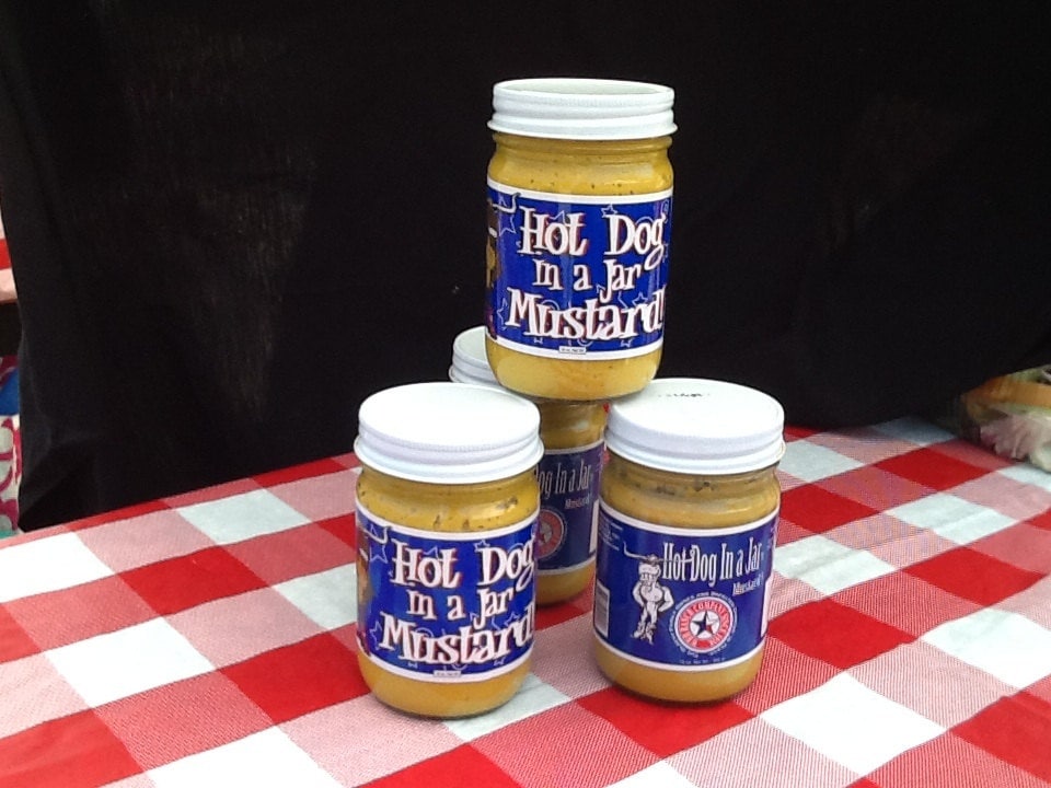 Hot Dog in a Jar Mustard Etsy