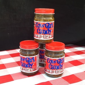 CowgirlCandy. Sweet and hot jalapeño relish with cherry and pineapple