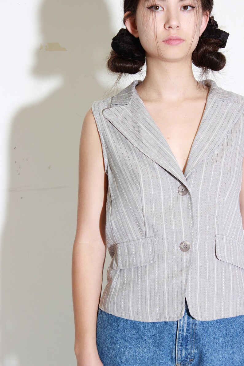 Grey PinStripe Vest Small