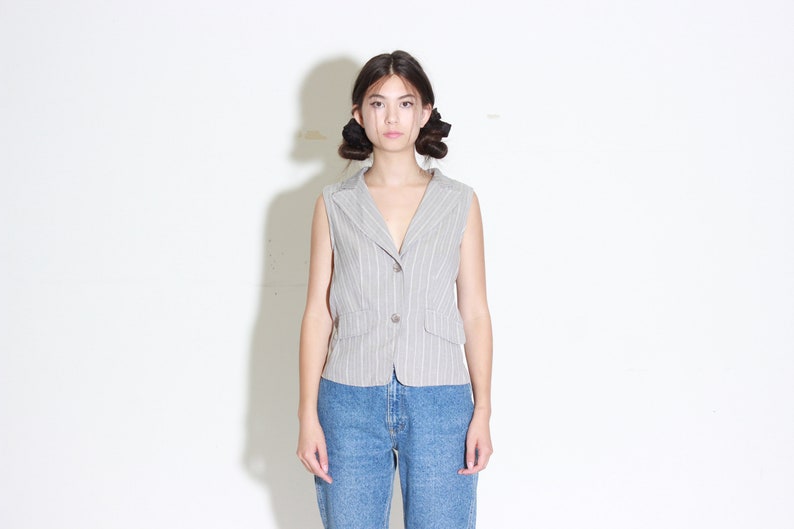 Grey PinStripe Vest Small