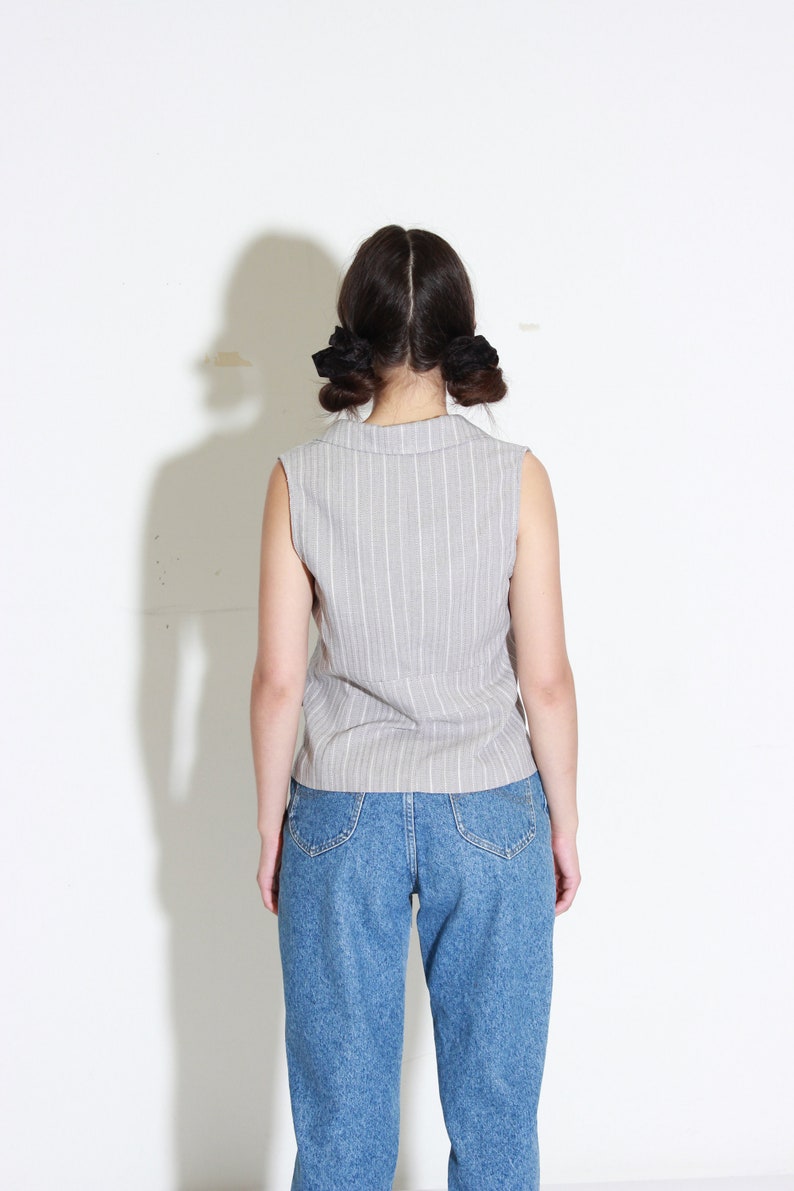 Grey PinStripe Vest Small
