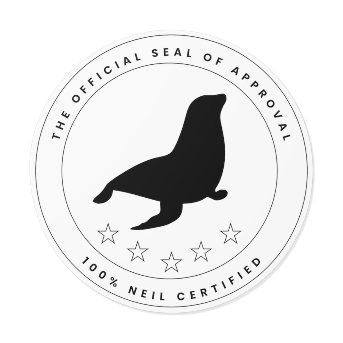 Neil the Seal official Seal of Approval, 100% Neil Certified Vinyl