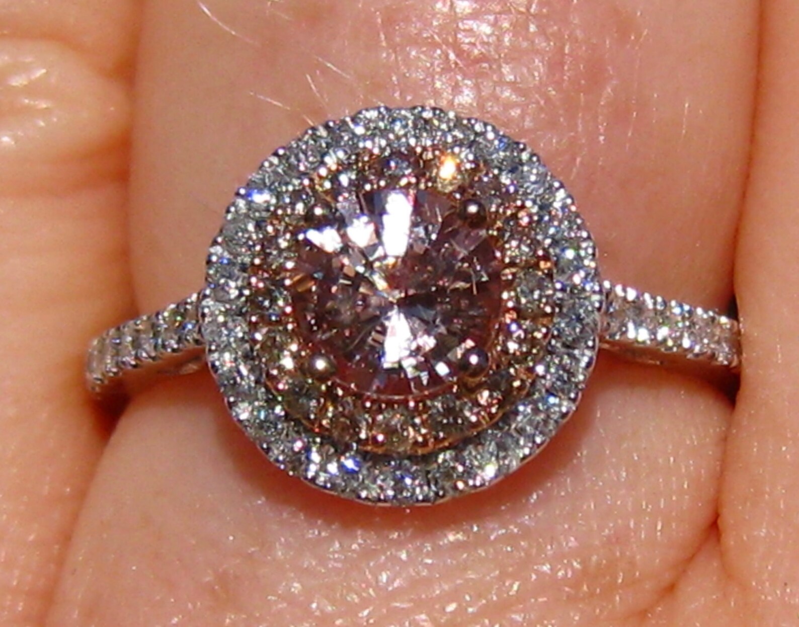 Peach Sapphire Engagement Ring Untreated Round Sapphire in Etsy