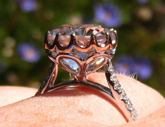 Magnolia Gold Diamond Engagement Ring Mount Etsy Canada