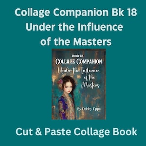 Sob a influência dos mestres, livro de clipart de colagem de Debby Epps, livro de colagem de recortes e colagem, clipart complementar, colagem de efêmeras
