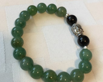 Beautiful Aventurine and Black Onyx Buddha