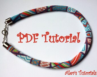 Patrón de collar de cuentas a crochet: Tutorial de flores de primavera (PDF)