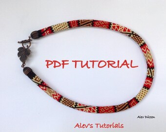 Crochet Bead Necklace Pattern – "Red Soil" Tutorial (PDF)