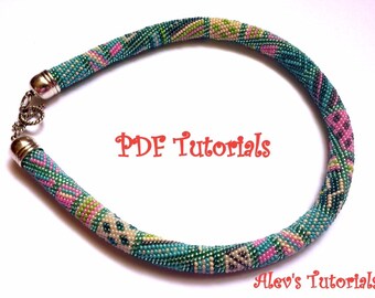 Caribbean Sea Crochet Bead Necklace Pattern – Intermediate Tutorial (PDF)