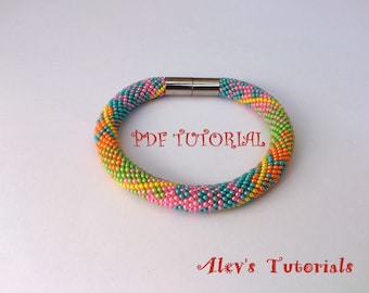 Morgan Shining  Bracelet - Crochet Bead Bracelet Pattern - Crochet Bead Bracelet Tutorial - Bracelet Tutorial