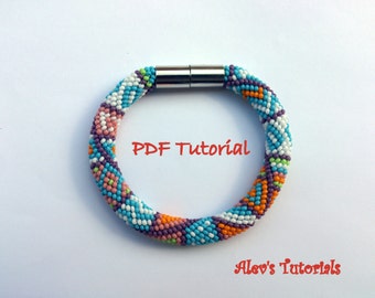 Spring Flower Bracelet - Crochet Bead Bracelet Pattern - Crochet Bead Bracelet Tutorial - Bracelet Tutorial