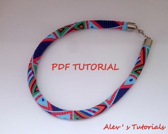 Crochet Bead Necklace Pattern – Suzy Aztec Tutorial (PDF)