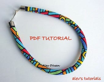 Color Party - Crochet Bead Necklace Pattern - Crochet Bead Necklace Tutorial - Necklace Tutorial