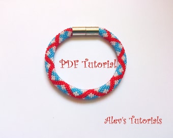 Crochet Bead Bracelet Pattern – Cross Colors Tutorial (PDF Pattern)