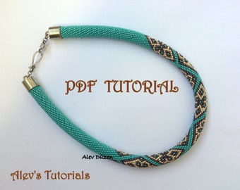 Turquoise Carpet - Crochet Bead Necklace Pattern - Crochet Bead Necklace Tutorial - Necklace Tutorial