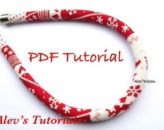 Christmas Crochet Bead Necklace Pattern – Intermediate/Advanced Tutorial (PDF)