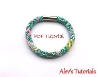 Crochet Bead Bracelet Pattern – Carribean Sea Tutorial (PDF)