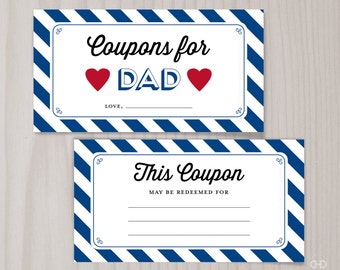 dad coupon book etsy