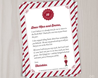 personalized elf goodbye letter christmas elf farewell letter printable note - Elf Adoption Certificate Template personalized elf goodbye letter christmas elf farewell letter printable note - Elf Adoption Certificate Template