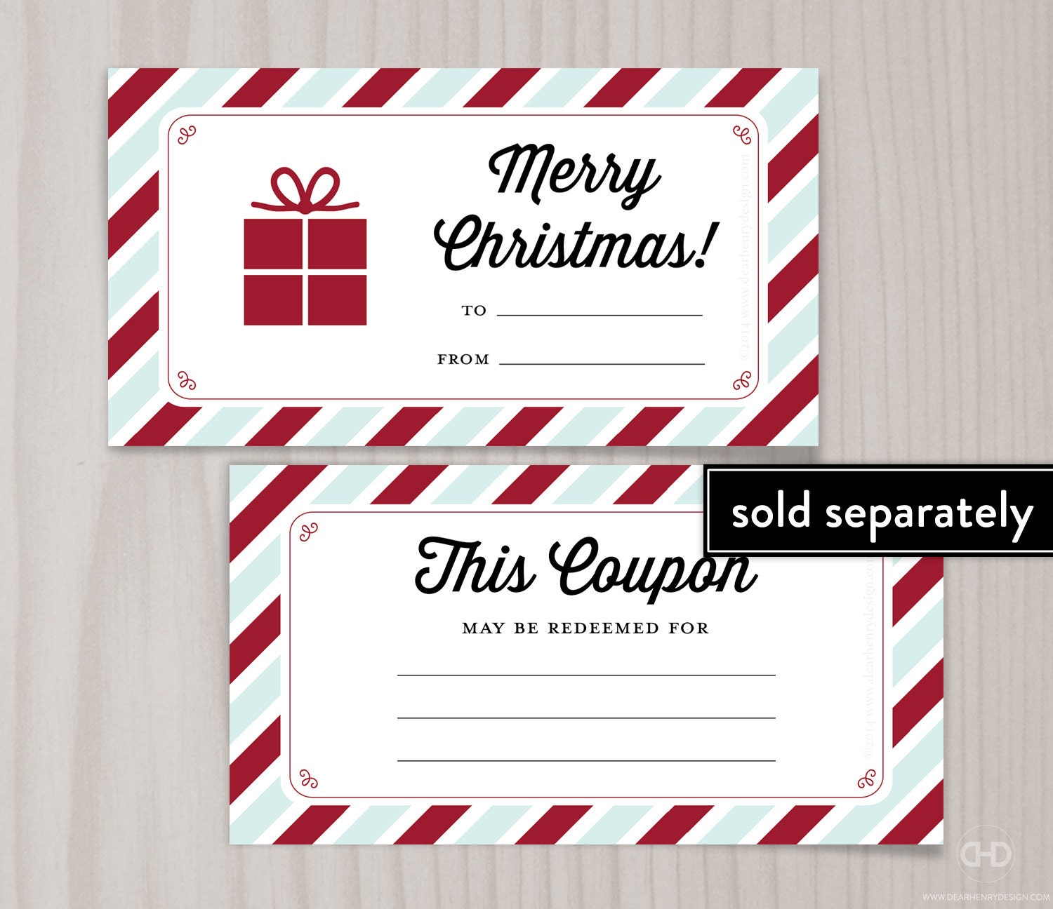 Blank Printable Coupons Blank Christmas Coupon Book Last | Etsy