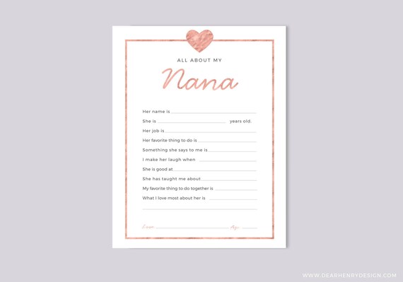 All About My Nana Printable Printable Word Searches All About My Nana Printable Printable Word Searches
