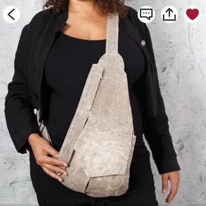 Unisex Vegan Gewachste Canvas Umhängetasche